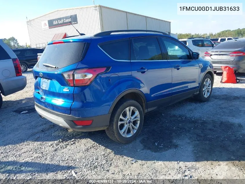 2018 Ford Escape Se VIN: 1FMCU0GD1JUB31633 Lot: 40699133