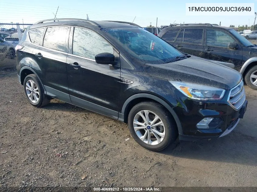 2018 Ford Escape Se VIN: 1FMCU0GD9JUC36940 Lot: 40699212