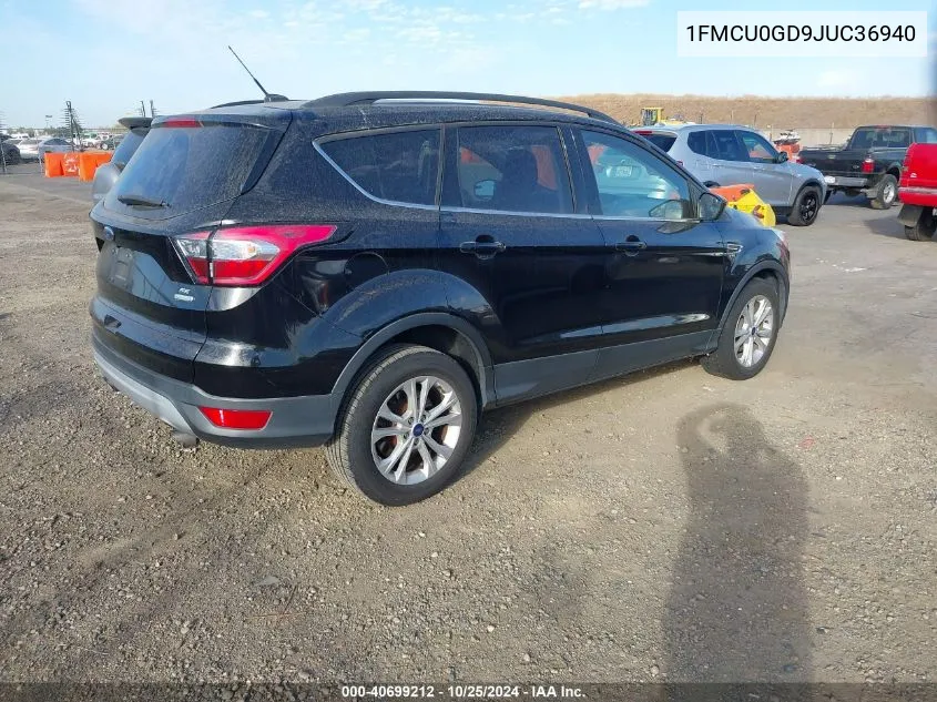 2018 Ford Escape Se VIN: 1FMCU0GD9JUC36940 Lot: 40699212