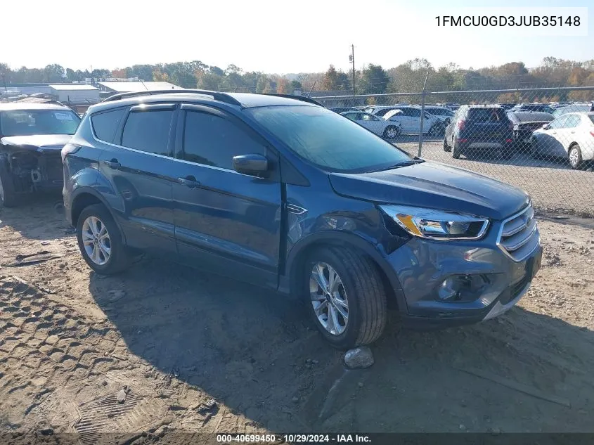 2018 Ford Escape Se VIN: 1FMCU0GD3JUB35148 Lot: 40699450