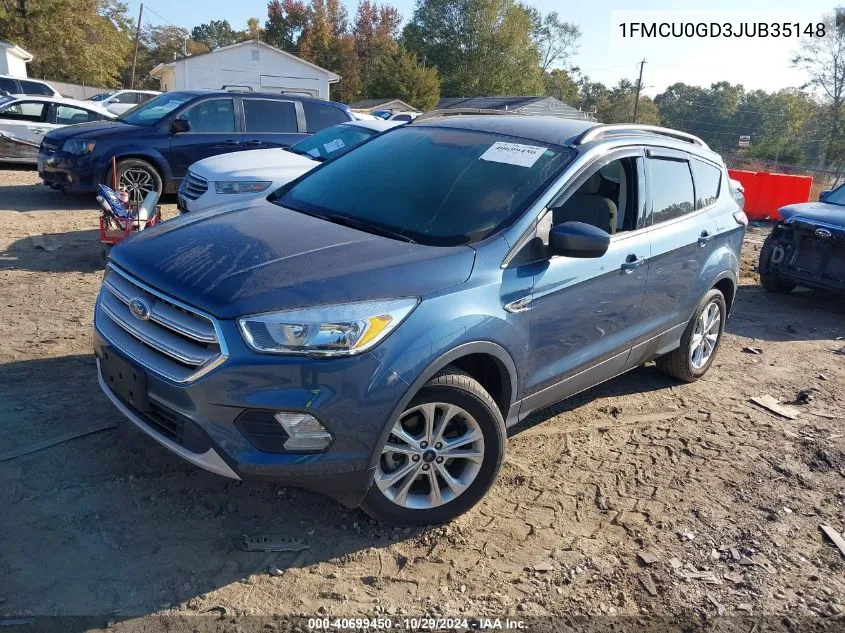 2018 Ford Escape Se VIN: 1FMCU0GD3JUB35148 Lot: 40699450