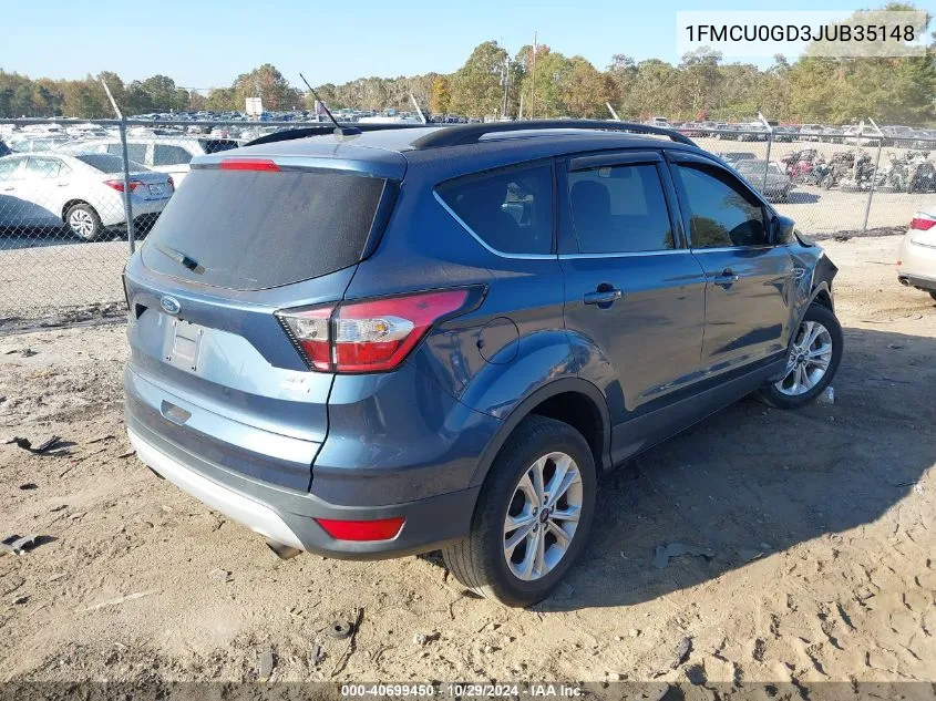 2018 Ford Escape Se VIN: 1FMCU0GD3JUB35148 Lot: 40699450