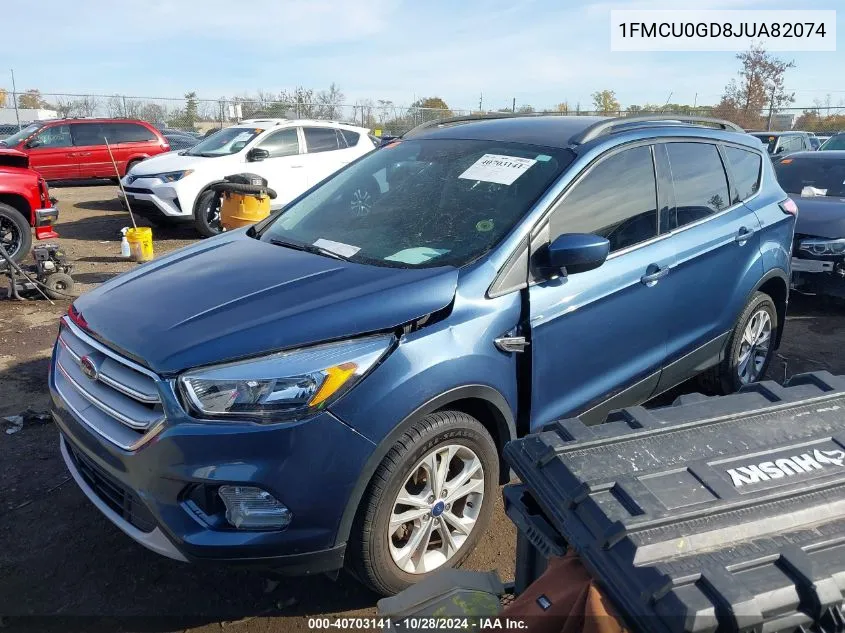 2018 Ford Escape Se VIN: 1FMCU0GD8JUA82074 Lot: 40703141