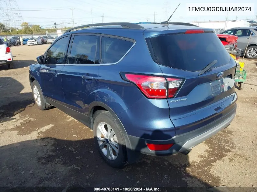 2018 Ford Escape Se VIN: 1FMCU0GD8JUA82074 Lot: 40703141