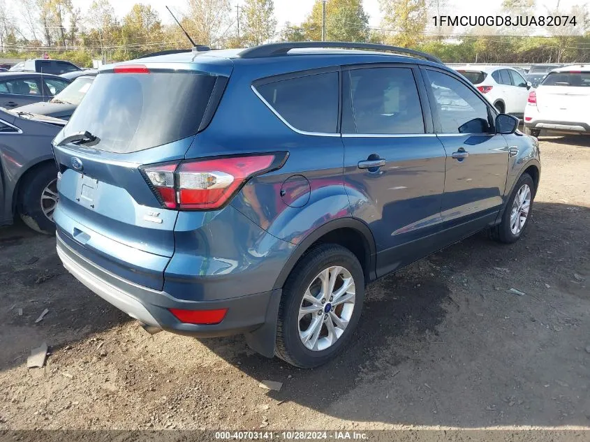 2018 Ford Escape Se VIN: 1FMCU0GD8JUA82074 Lot: 40703141