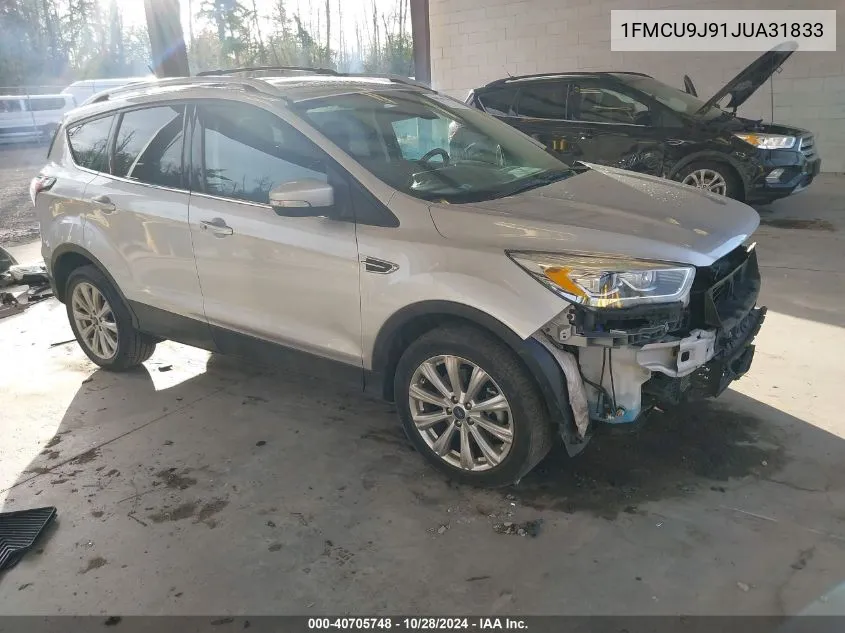 1FMCU9J91JUA31833 2018 Ford Escape Titanium