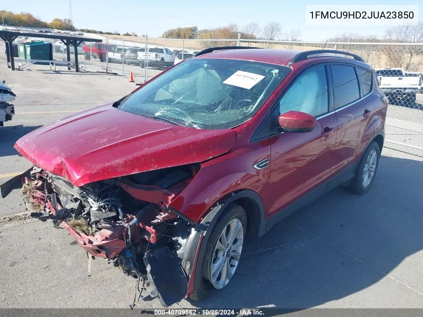 2018 Ford Escape Sel VIN: 1FMCU9HD2JUA23850 Lot: 40709562