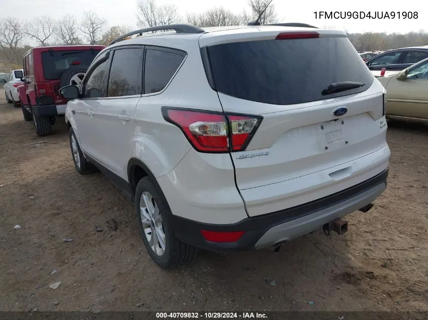 2018 Ford Escape Se VIN: 1FMCU9GD4JUA91908 Lot: 40709832