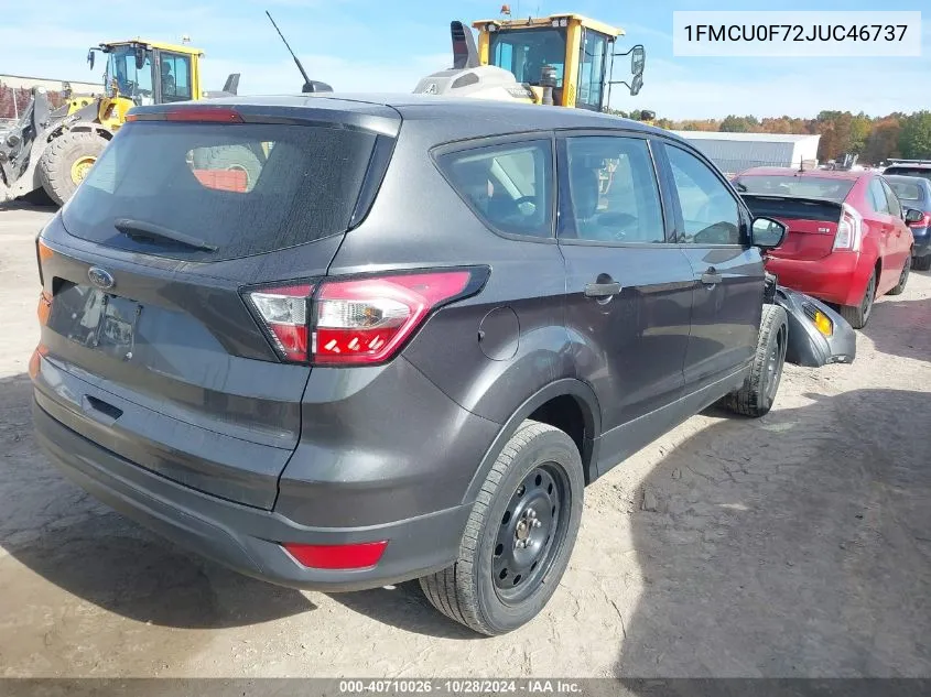 2018 Ford Escape S VIN: 1FMCU0F72JUC46737 Lot: 40710026