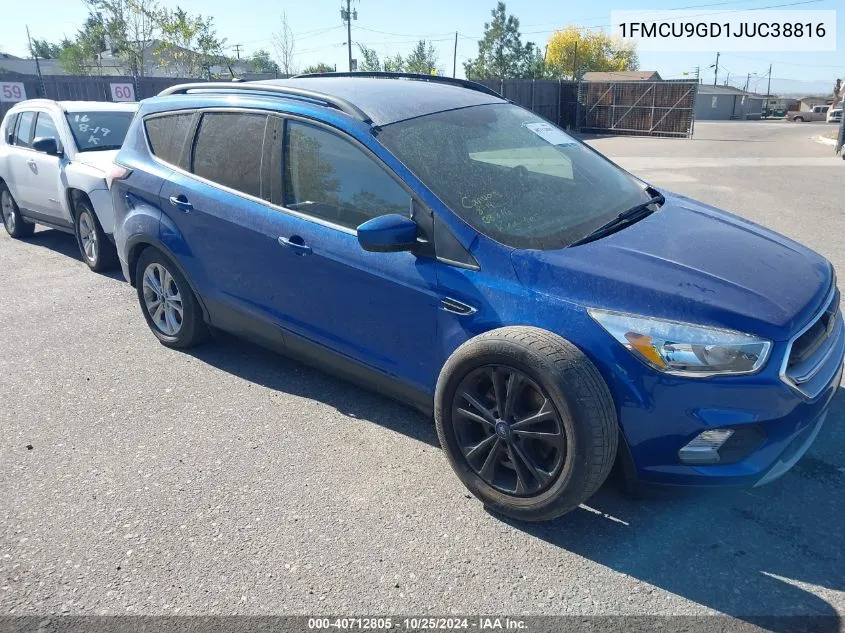 2018 Ford Escape Se VIN: 1FMCU9GD1JUC38816 Lot: 40712805