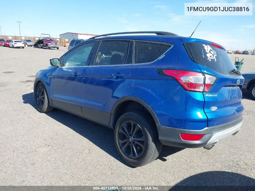 2018 Ford Escape Se VIN: 1FMCU9GD1JUC38816 Lot: 40712805