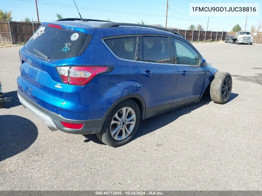 2018 Ford Escape Se VIN: 1FMCU9GD1JUC38816 Lot: 40712805