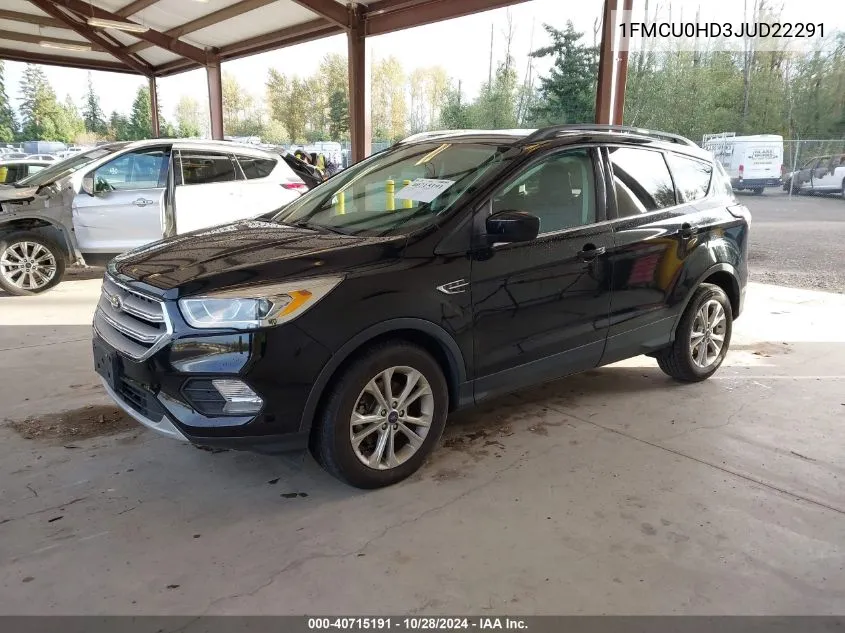 2018 Ford Escape Sel VIN: 1FMCU0HD3JUD22291 Lot: 40715191