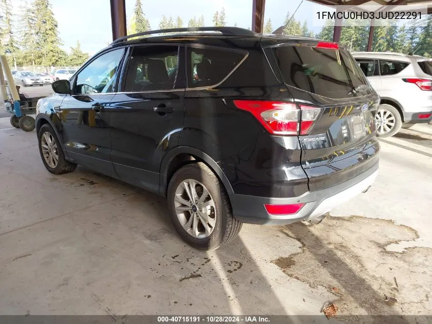 2018 Ford Escape Sel VIN: 1FMCU0HD3JUD22291 Lot: 40715191