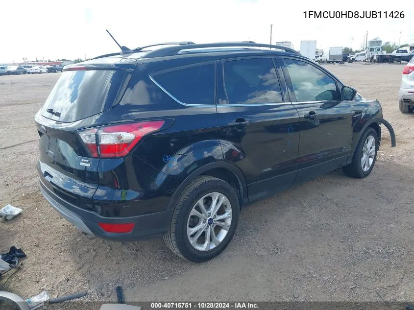 2018 Ford Escape Sel VIN: 1FMCU0HD8JUB11426 Lot: 40715751