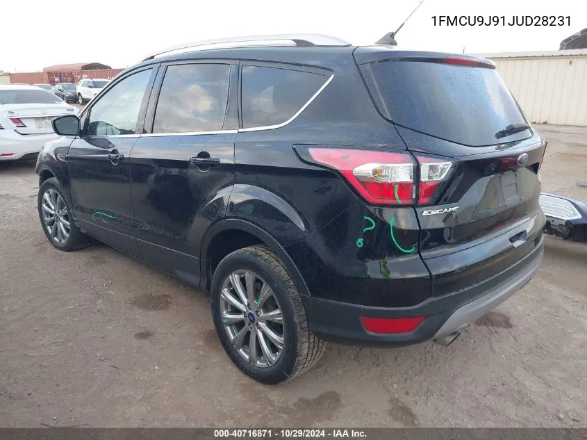 2018 Ford Escape Titanium VIN: 1FMCU9J91JUD28231 Lot: 40716871