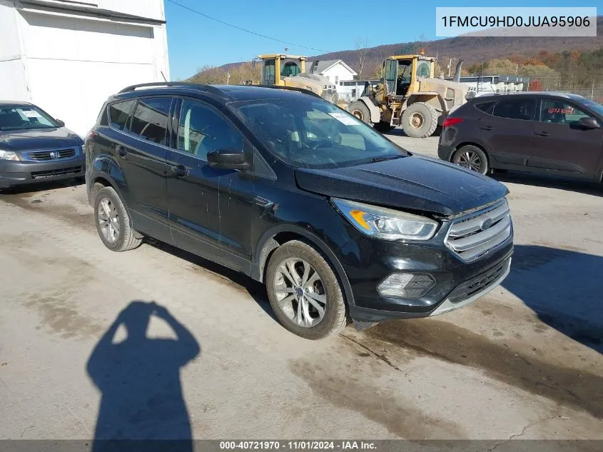 2018 Ford Escape Sel VIN: 1FMCU9HD0JUA95906 Lot: 40721970