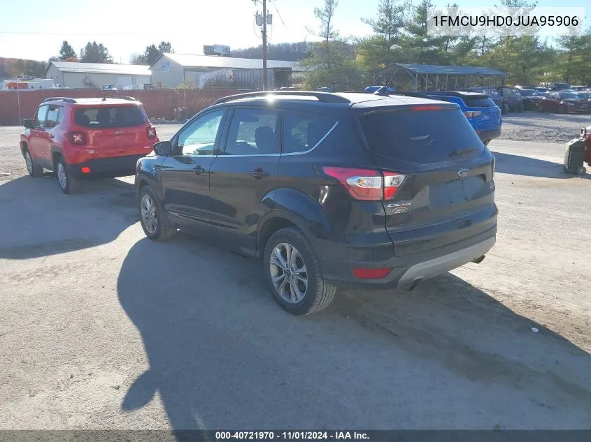 2018 Ford Escape Sel VIN: 1FMCU9HD0JUA95906 Lot: 40721970