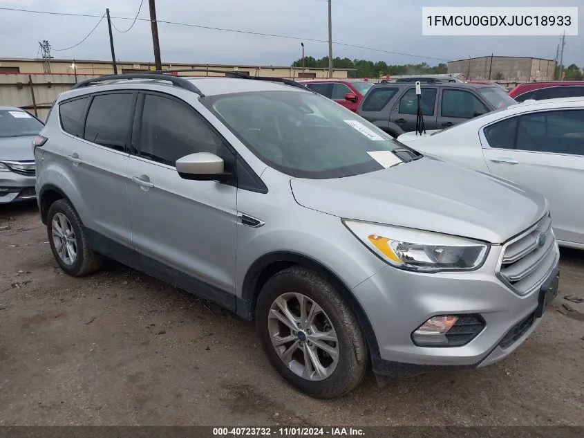 2018 Ford Escape Se VIN: 1FMCU0GDXJUC18933 Lot: 40723732