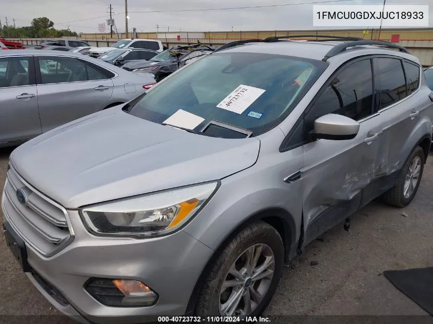 2018 Ford Escape Se VIN: 1FMCU0GDXJUC18933 Lot: 40723732