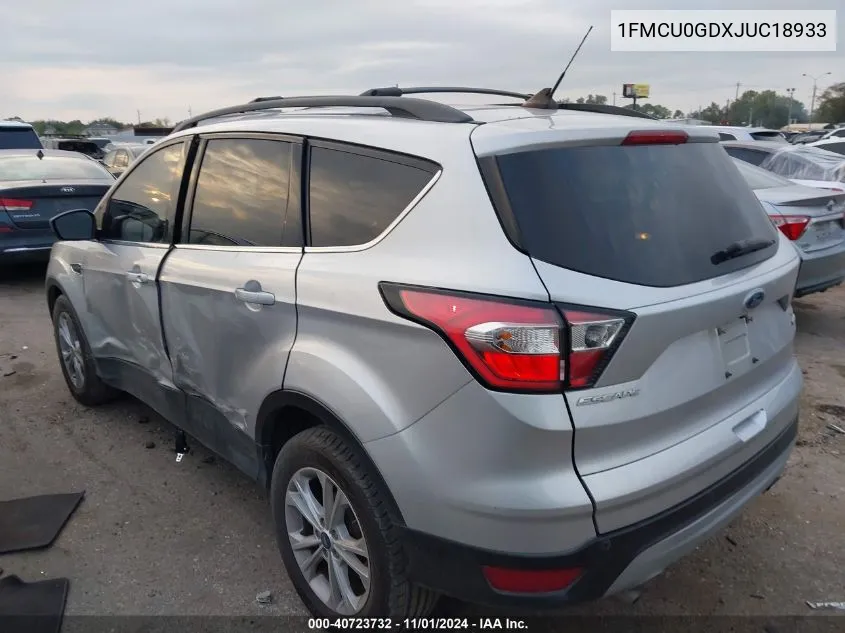 2018 Ford Escape Se VIN: 1FMCU0GDXJUC18933 Lot: 40723732