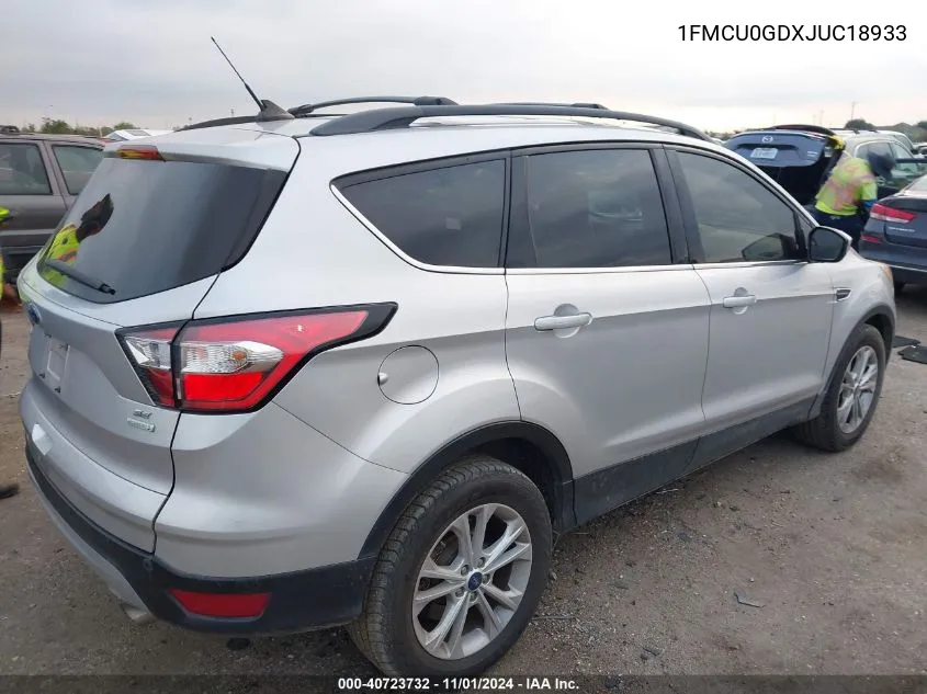 2018 Ford Escape Se VIN: 1FMCU0GDXJUC18933 Lot: 40723732