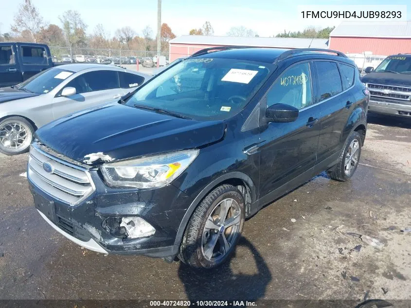 2018 Ford Escape Sel VIN: 1FMCU9HD4JUB98293 Lot: 40724820