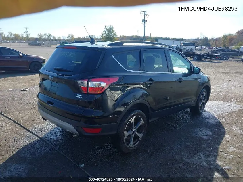 2018 Ford Escape Sel VIN: 1FMCU9HD4JUB98293 Lot: 40724820