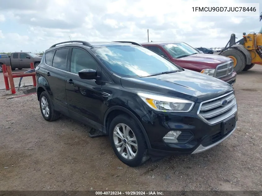 2018 Ford Escape Se VIN: 1FMCU9GD7JUC78446 Lot: 40728234