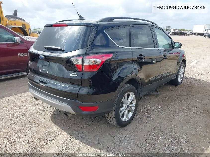 2018 Ford Escape Se VIN: 1FMCU9GD7JUC78446 Lot: 40728234