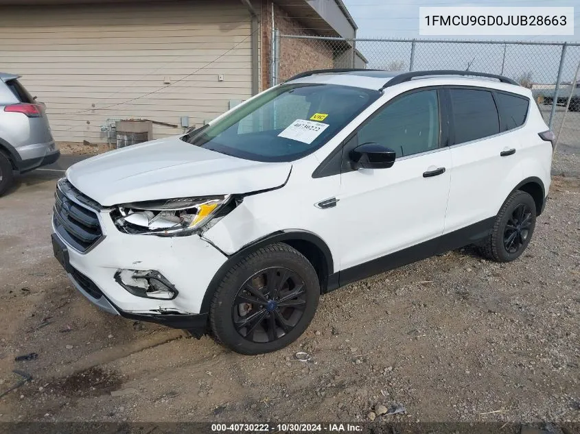 2018 Ford Escape Se VIN: 1FMCU9GD0JUB28663 Lot: 40730222