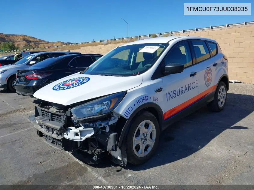 2018 Ford Escape S VIN: 1FMCU0F73JUD38035 Lot: 40730901