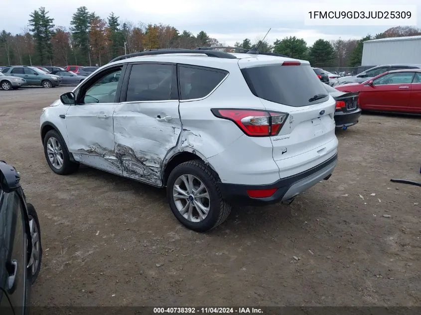 2018 Ford Escape Se VIN: 1FMCU9GD3JUD25309 Lot: 40738392