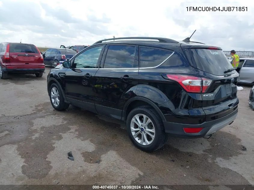 2018 Ford Escape Sel VIN: 1FMCU0HD4JUB71851 Lot: 40745037