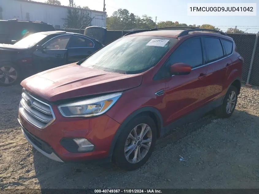 2018 Ford Escape Se VIN: 1FMCU0GD9JUD41042 Lot: 40749367