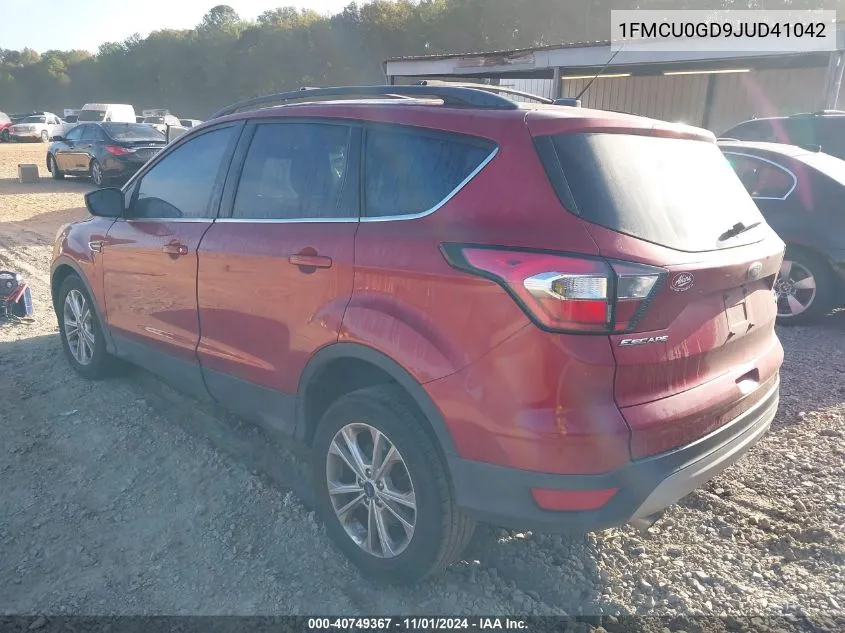 2018 Ford Escape Se VIN: 1FMCU0GD9JUD41042 Lot: 40749367