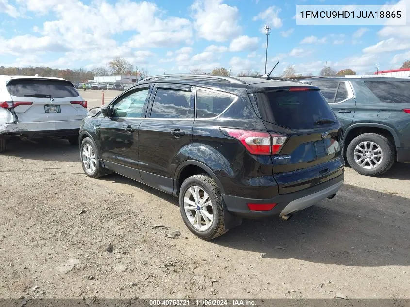 2018 Ford Escape Sel VIN: 1FMCU9HD1JUA18865 Lot: 40753721