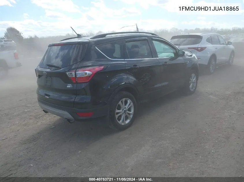 2018 Ford Escape Sel VIN: 1FMCU9HD1JUA18865 Lot: 40753721