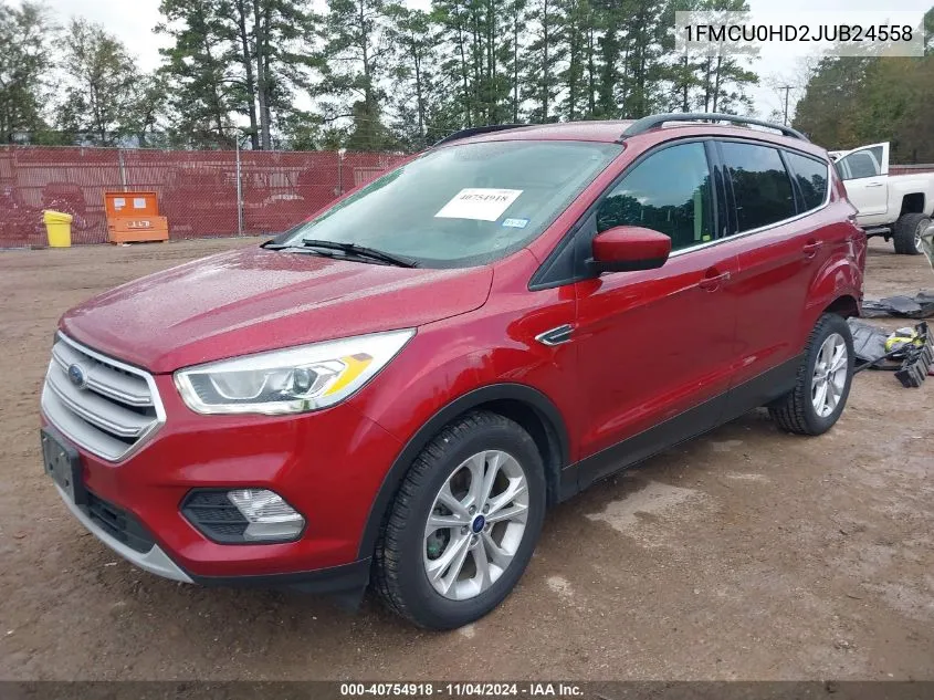 2018 Ford Escape Sel VIN: 1FMCU0HD2JUB24558 Lot: 40754918