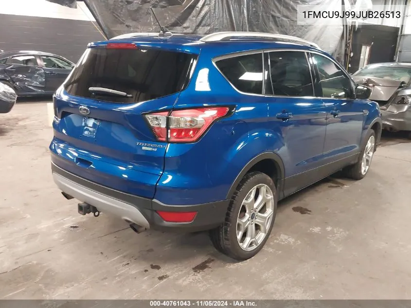 2018 Ford Escape Titanium VIN: 1FMCU9J99JUB26513 Lot: 40761043