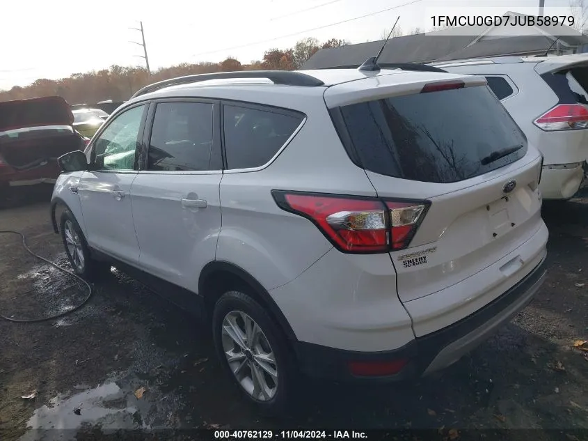 2018 Ford Escape Se VIN: 1FMCU0GD7JUB58979 Lot: 40762129