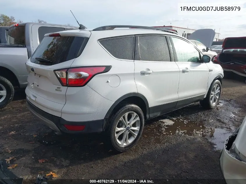 2018 Ford Escape Se VIN: 1FMCU0GD7JUB58979 Lot: 40762129