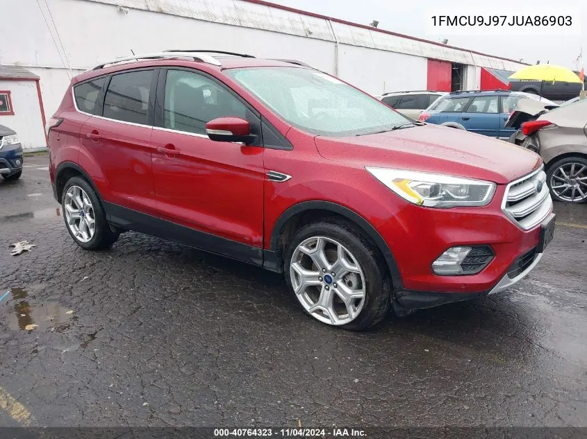 2018 Ford Escape Titanium VIN: 1FMCU9J97JUA86903 Lot: 40764323