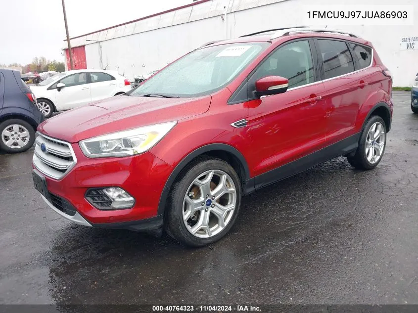 2018 Ford Escape Titanium VIN: 1FMCU9J97JUA86903 Lot: 40764323