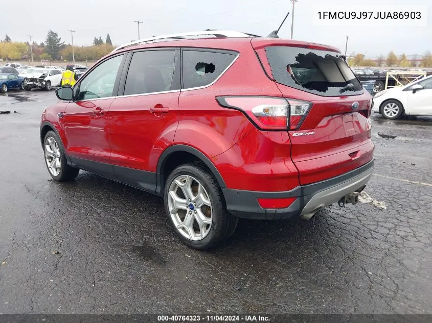 2018 Ford Escape Titanium VIN: 1FMCU9J97JUA86903 Lot: 40764323