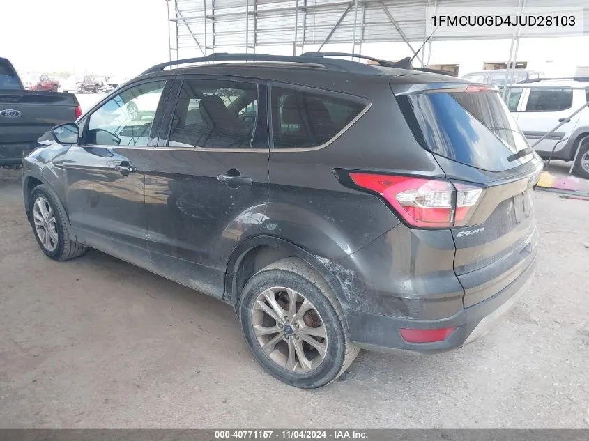 2018 Ford Escape Se VIN: 1FMCU0GD4JUD28103 Lot: 40771157