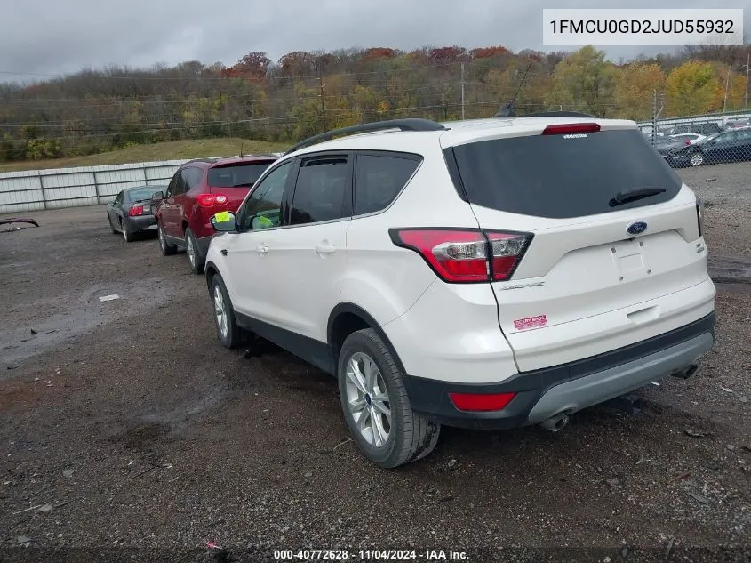 2018 Ford Escape Se VIN: 1FMCU0GD2JUD55932 Lot: 40772628