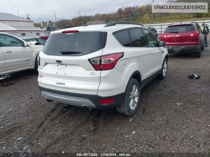 2018 Ford Escape Se VIN: 1FMCU0GD2JUD55932 Lot: 40772628