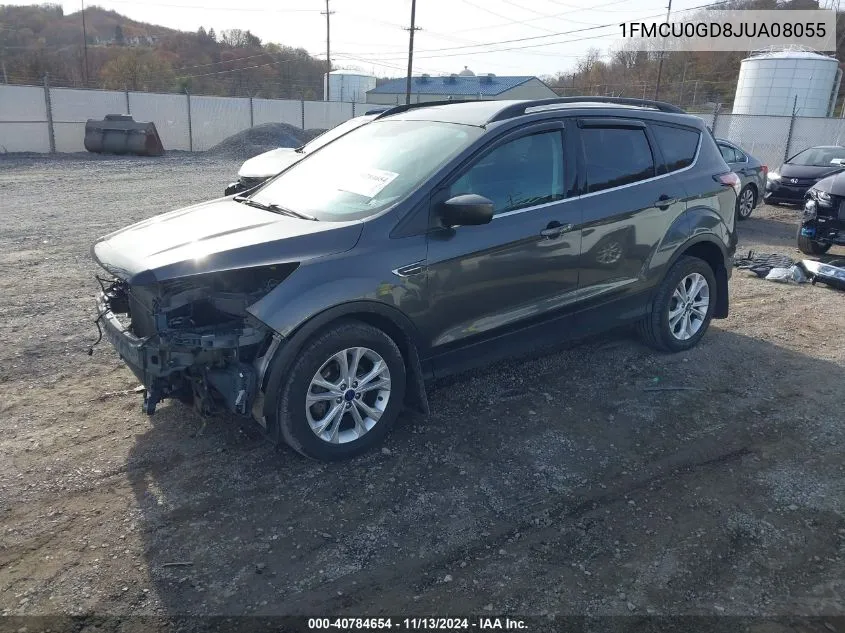 2018 Ford Escape Se VIN: 1FMCU0GD8JUA08055 Lot: 40784654