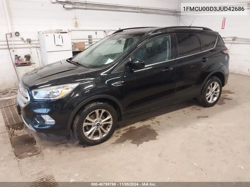 2018 Ford Escape Se VIN: 1FMCU0GD3JUD42686 Lot: 40799788